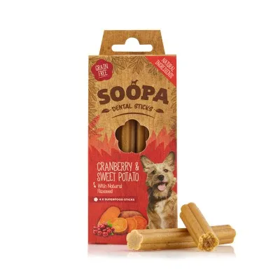 Soopa Dentals BRUSNICA in SLADKI KROMPIR